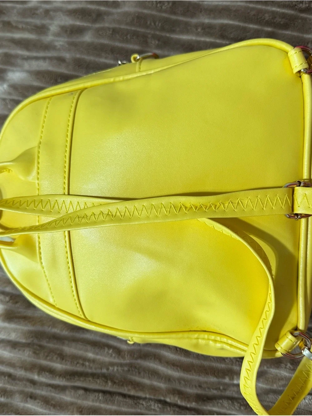 New Yellow Bow Polka Dot Kids Backpack Purse